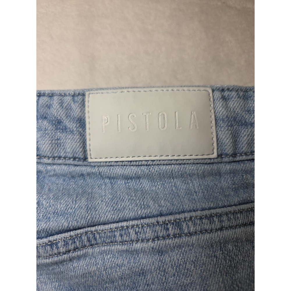 PISTOLA Monroe Crop Womens Jeans DISTRESSED HIGH RISE Light Wash Size 26 - Picture 9 of 10